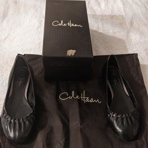 Cole Haan Nike Air Josey Black Leather Ballet Flats - Size 6.5